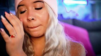 sexy blonde is eager to suck on a hard cock with fat, horny, cock, sexy, colombian, blonde, babe, blowjob, cute, chubby