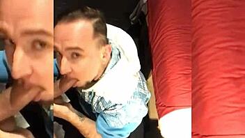 adrian enjoys a casual sucking session with a well-endowed guy