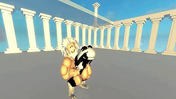 Hentai babe gets a hardcore doggy style and blowjob