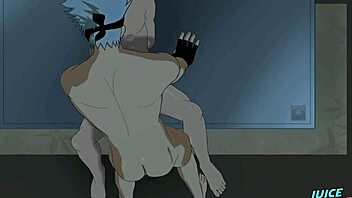 Kakashi and Kabuto engage in gay yaoi in animated hentai