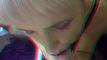 Bettie in catsuit gives blowjob to cameraman