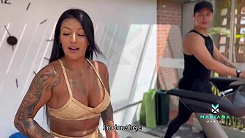 Mariana Martix craves neighbor Logan Salamanca's huge gym cock!