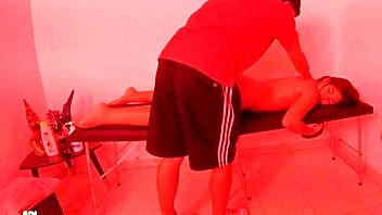 My latina client has a tasty ass, and I just had to fuck her during the massage.