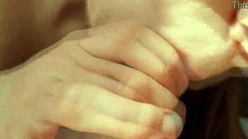 A couple shares an intimate pov moment with oral focus.