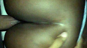 ebony couple engages in doggystyle position