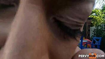 Amateur stepsister has skinny dipping fun with JC Wilds
