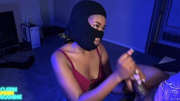 I roughly stroked his monster cock to get the truth