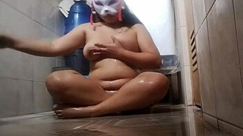 chubby elia masturbates in the bathroom
