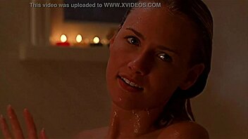 tania saulnier in a steamy shower scene