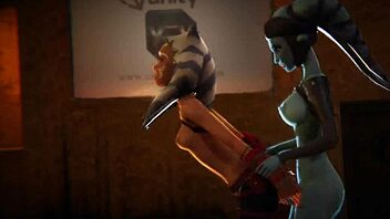 ahsoka tano creampied by futa aayla secura in star wars 3d 😈