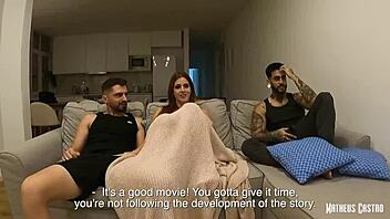 Group sex with a redhead and double penetration in HD video