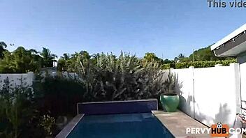 Amateur stepsister has skinny dipping fun with JC Wilds