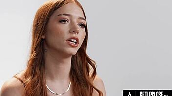 Close-up video of a petite redhead's full orgasm with clit stimulation