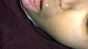 I gave an ebony beauty a rim job leading to cumshot