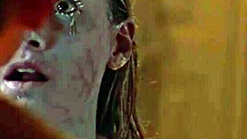 tania saulnier in a steamy shower scene