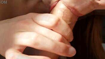 A couple shares an intimate pov moment with oral focus.