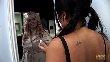 alicia rhodes gets her throat fucked hard then rides cock in missionary while masturbating and fingering