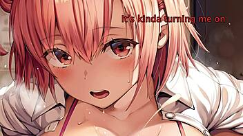 Yuigahama, give me those edging jerk off instructions with your big boobs in hentai!