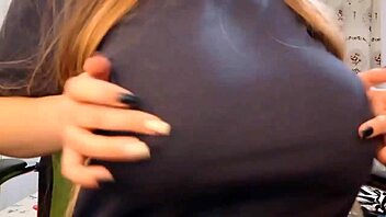 amateur depravedminx rubs her large natural boobs outdoors