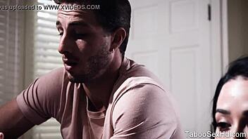 Hardcore Threesome with Sexy Ebony Girl's Perfect Tits