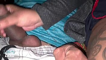 A steamy group sex encounter in a public place