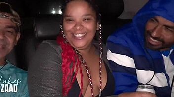 Preparing on the street, we stopped at a 24h market and the sluts got naked with people passing by