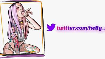 Naughty girl loving that long black dildo in her ass?