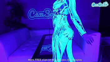 Wow, teen in costume blowing huge cock on cam!