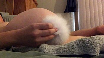 Slutty Asian gets her ass plugged with a buttplug for intense anal action!