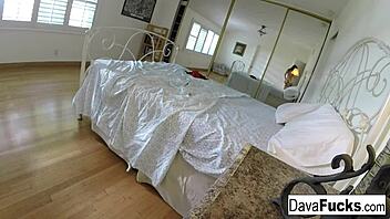 Brunette Dava Foxx Teases Herself in Solo Self-Shot Play.