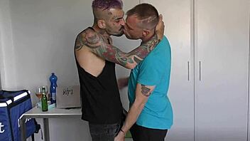 An Israeli man enjoys sucking a big cock for another