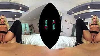 Carmen Caliente and Ryan Driller in a steamy reverse cowgirl scene