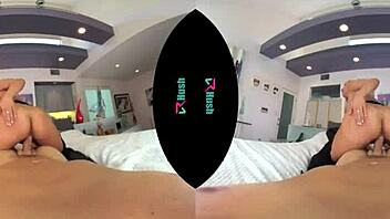 Carmen Caliente and Ryan Driller in a steamy reverse cowgirl scene