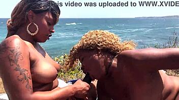 Curvy Latina Nina Rivera enjoys outdoor lesbian sex with Pornstar Porsha Carrera