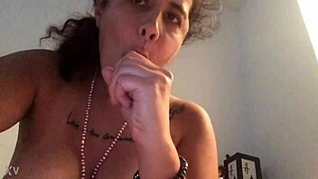 On Halloween night, she indulges in some solo fun.