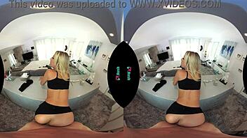 Carmen Caliente and Ryan Driller in a steamy reverse cowgirl scene