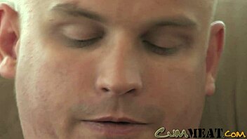 Cum Meat - Bald Sexy Gay Guy Jerks Off Monster Cock Solo