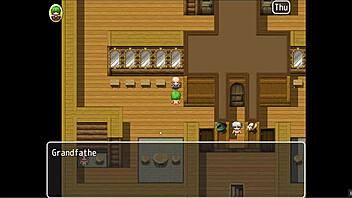 Yuka's Rough Anal Creampie in the Men's Public Bath from Hentai Game