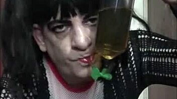 Crossdressing sissy gay boy Mark Wright asks for homemade gay porn