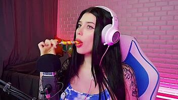 Different ASMR Triggers Featuring Beautiful Russian Brunette Honey Haze With Wet Licks