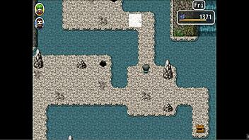 Yuka's Rough Anal Creampie in the Men's Public Bath from Hentai Game