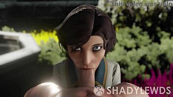 Watch Elizabeth in 3D Hentai as she gives a mind-blowing blowjob in the classroom