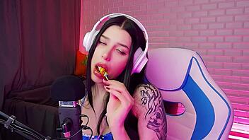 Different ASMR Triggers Featuring Beautiful Russian Brunette Honey Haze With Wet Licks