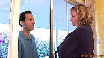 Chubby brunette milf takes it doggystyle hard.