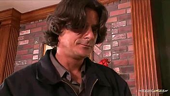 Sweet brunette offers trimmed pussy for hardcore blowjob and facial, bent over