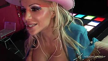 The busty stripper says, 'I want to taste that big dick'