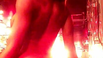 Ebonysweets tears clothes in webcam striptease