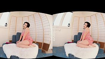 Hope Gold Yanks Her Asian Dildo For Intense Orgasm!