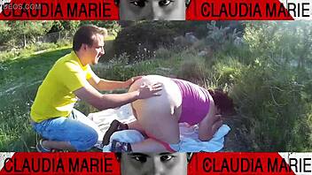 curvy lady enjoys cookie treats and playful insertions