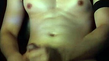 Gay Asian bodybuilder strokes and cums on webcam